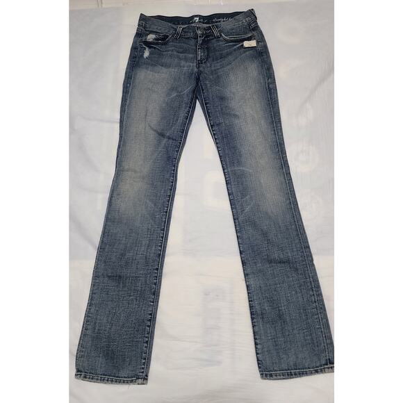 7 For‎ All Mankind Womens Jeans Straight Leg Size 27 NEW NWT Made In USA Vintage - Picture 1 of 7